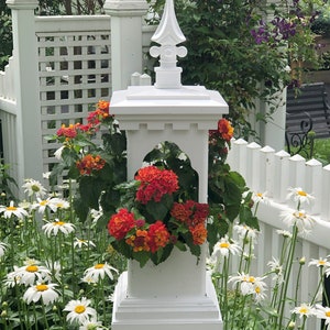 Decorative Pvc Posts 5-inch PVC Post Planter: Weatherable Outdoor Garden Decor Alternative ...