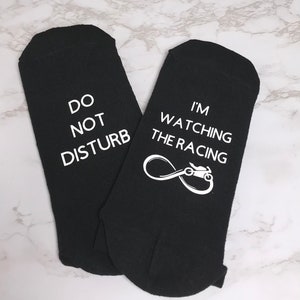 Moto GP socks/ Moto GP gift/ Racing bike gift/ Casual socks/ Men’s black socks/ Novelty socks/ Personalised socks