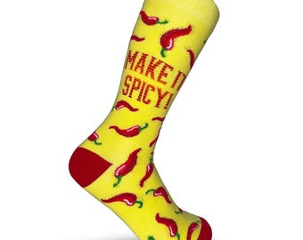 Spicy chilli birthday socks / Men chilli 40th birthday gift/Sons 40th socks/ fiery chilli gift/ Organic cotton socks/ foodies gift dad