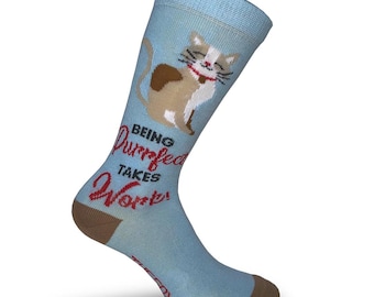 Purrfect cat lover birthday socks /50th gift Men & Women gift/ 50th birthday / Mums 40th cat socks/ Organic cotton socks/ Cat lover socks