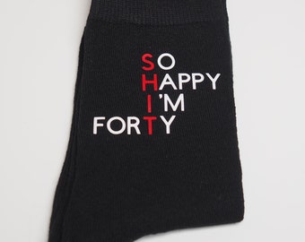 Shit socks/40th birthday gift/ 40th gift/ Swear socks/Novelty socks/ Casual socks/ Unisex socks