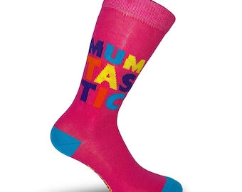 Mumtastic birthday socks /30th Mummy gift/ 50th birthday gift / 40th Mum socks/  Organic cotton socks/ Mumma gift