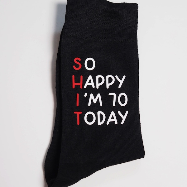 70th birthday socks/ Shit 70th socks/ 70th novelty socks/ Mens 70th socks