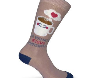 Coffe lovers birthday socks /30th gift  Women gift/ 50th birthday Nan/  40th coffee socks/  Organic cotton socks/ coffee gift