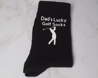 Golf socks/Gift for Dad/Birthday/ Golfing gift/Gift for Grandad/ Secret Santa/ Christmas stocking filler/ Personalised notebook