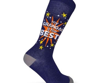 Grandad is the best socks /60th gift for Grandad/ 50th birthday Grandpa/ Organic cotton socks/ 80th grampy socks/ 70th birthday socks