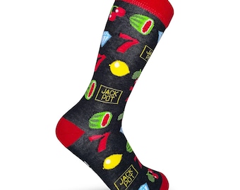 Fruit machine birthday socks / Mens  gift / 40th birthday gift/Sons 40th  socks/ Jackpot socks/ Organic cotton socks