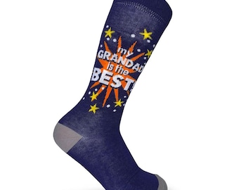 Grandad is the best socks /60th grandad gift/ 50th birthday Grampa/ Organic cotton socks