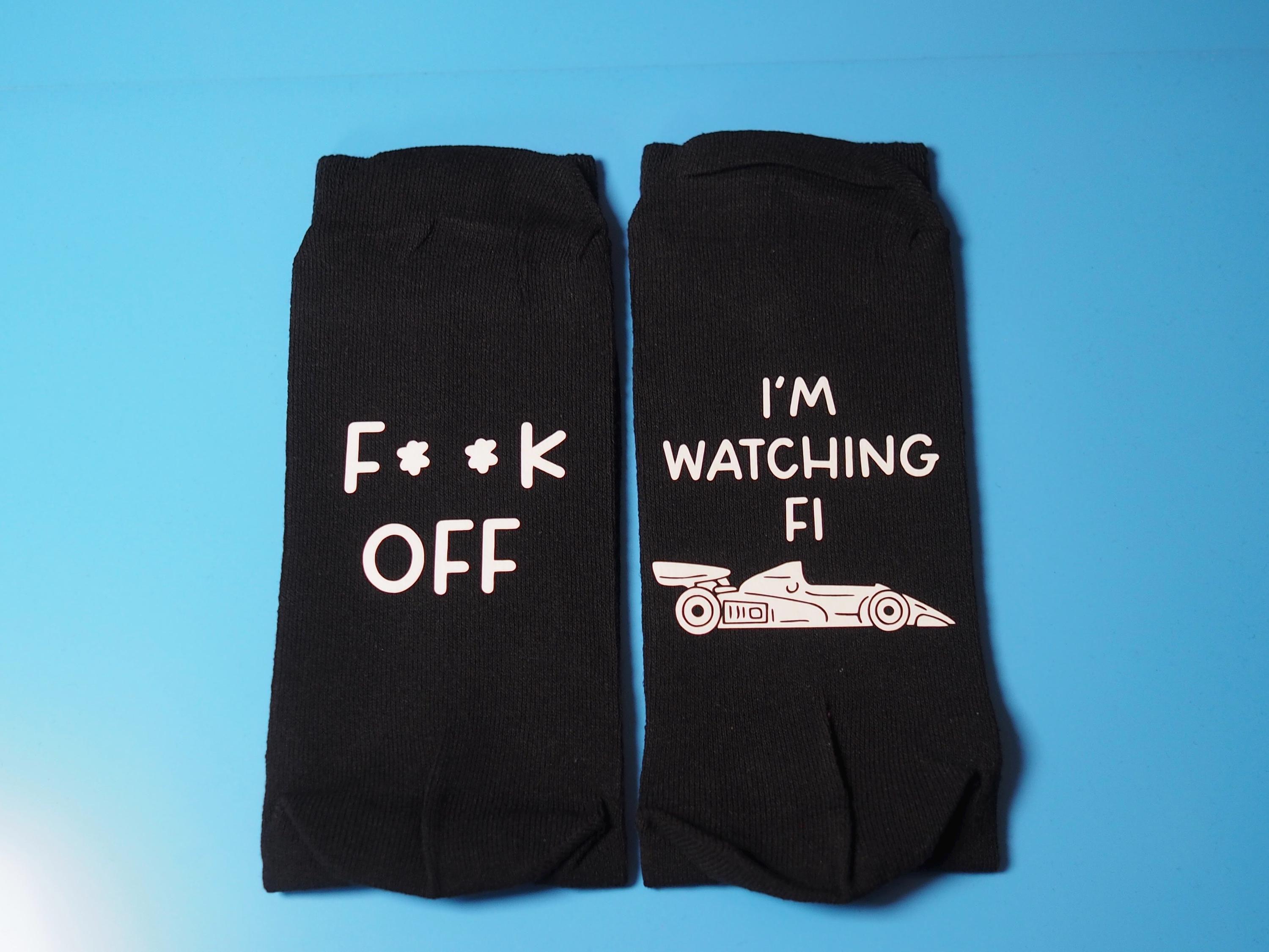 F1 Racing Socks F**k off I’m Watching F1 Socks/ F1 Gift/ Formula 1 Gift/ F1 Socks Dad ...