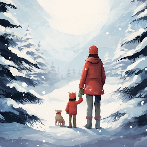 Fully Custom Christmas Card Designs from AI Generated Images--Art Only or with Greetings