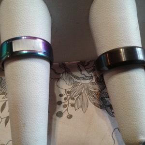 Vintage Titanium or Tungsten Carbide Unisex Wedding Bands, Your Choice of Titanium, Size 9.5, or Tungsten Carbide, Size 8. Now Reduced!
