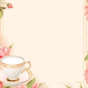 Fünf Teatime Digital Papiere/Hintergründe zum sofortigen Download