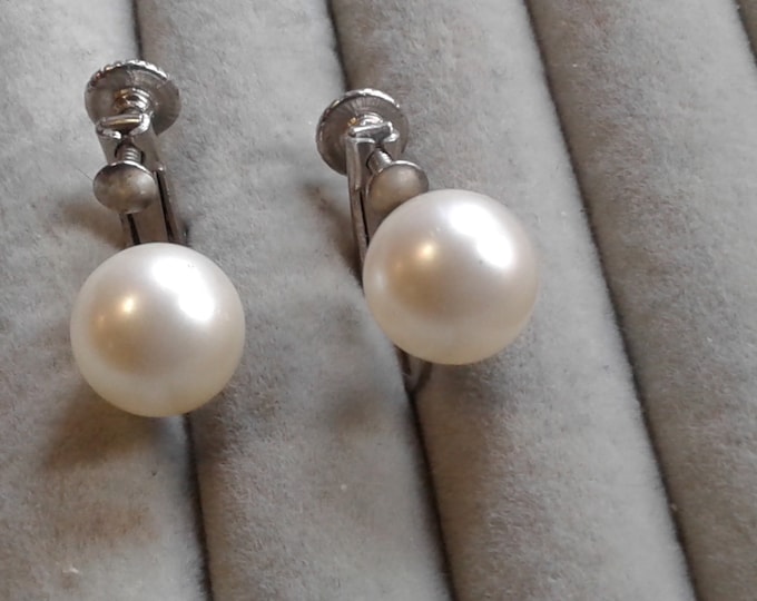 Small Glass Pearl Adjustable Clip On Button Earrings, Now Three  Styles Available!