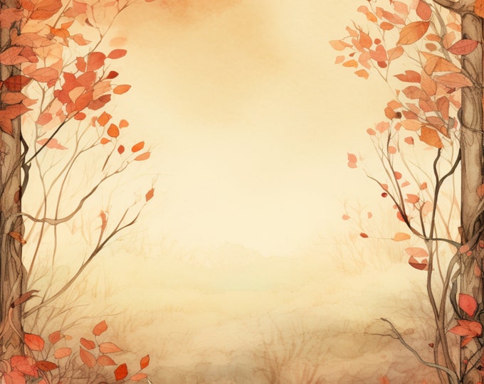 Five Beautiful Soft Autumn Unlined Journaling/Background Papers to Download and Print at Home, 8.5 x 11