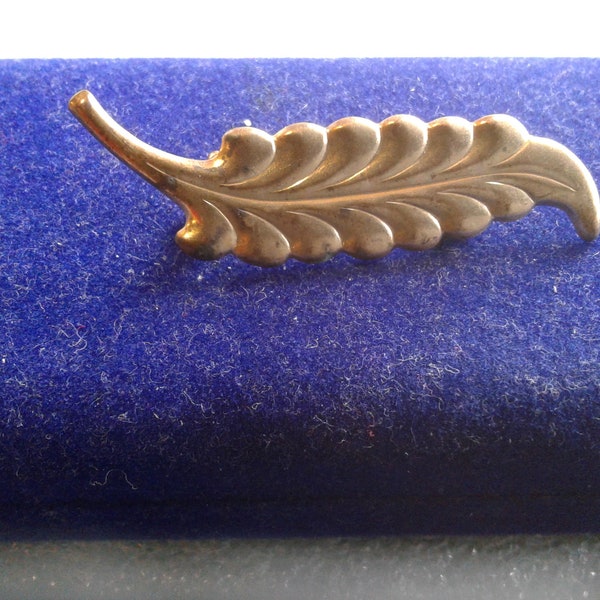 Stamped Goldtone Metal Midcentury Leaf Brooches, New Style Wheat Sheaf, Your Choice, Just Three Dollars Each!