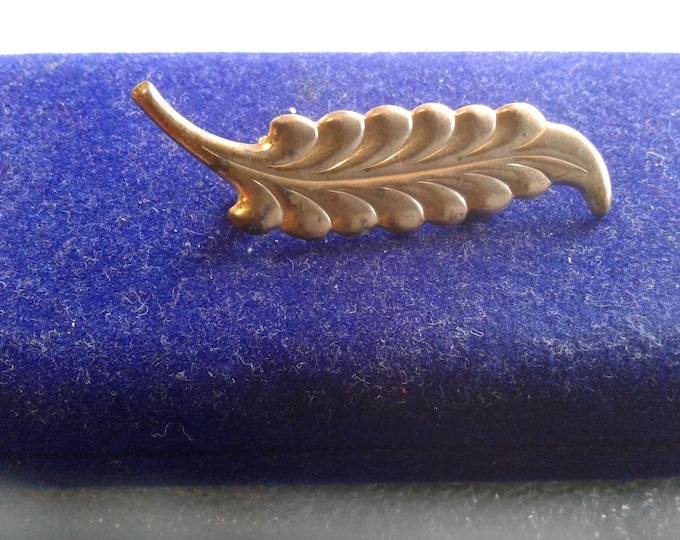 Stamped Goldtone Metal Midcentury Leaf Brooches, New Style Wheat Sheaf, Your Choice, Just Three Dollars Each!
