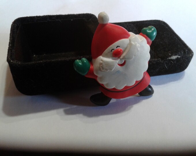 Hallmark Happy Santa Claus Pin, Signed