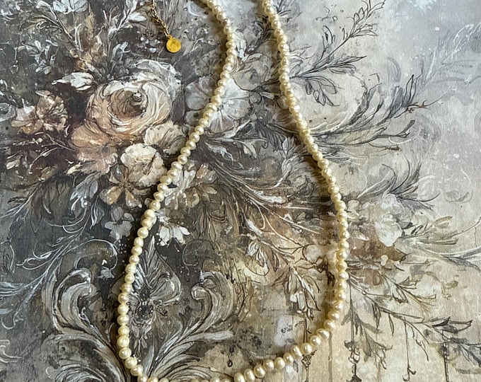 Sterling, silver vermeil and freshwater pearl initial a necklace with small clear stones, 925