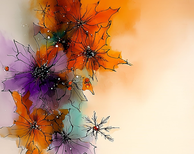 Five Christmas Watercolor Memories Holiday Bordered Digital Papers/Backgrounds for Instant Download