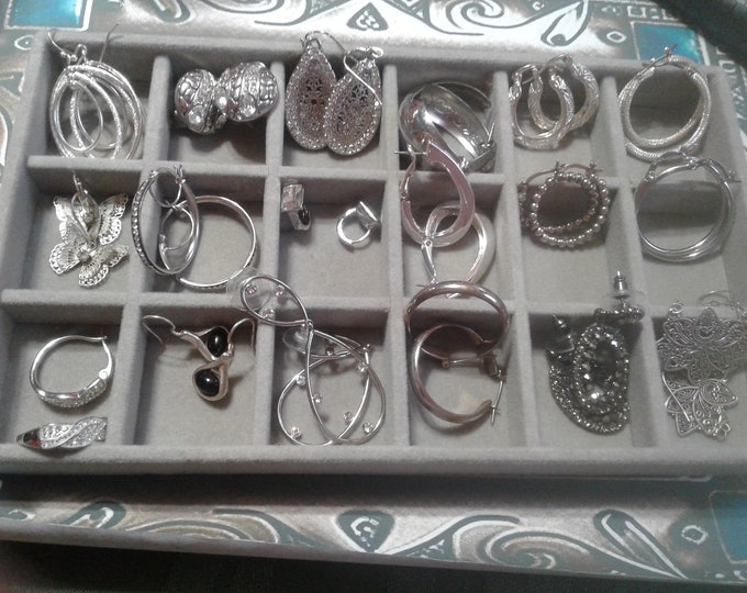 Assortment of Vintage Silvertone Earrings, Your Choice