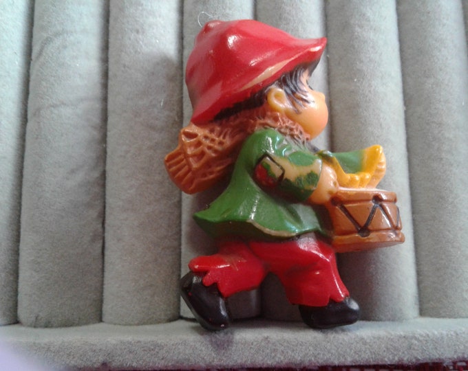 Hallmark Little Drummer Boy Plastic Novelty Pin, Signed