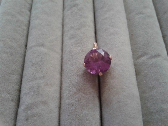 14K Rose Gold and Possible Iolite Pendant from a … - image 1