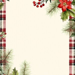 Ricordi di tartan Vacanze invernali di Natale Documenti/sfondi digitali delimitati per il download istantaneo
