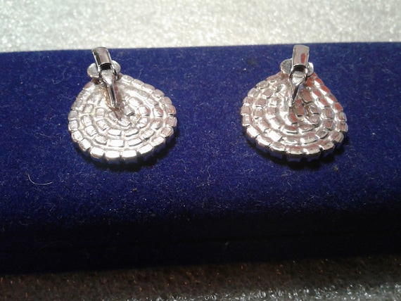 Orecchini Lunghi A Goccia Clip-On Con Strass Argento E Oro - Cerchio Pendente - Foto 3