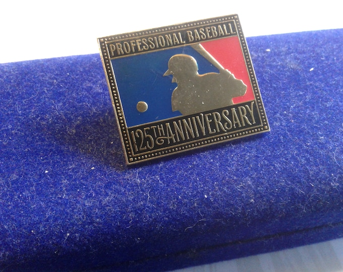 MLB 125th Anniversary of Professional Baseball Commemorative Pin, Maker's Mark on Back