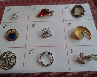 Bargain Brooches, Just Three Dollars Each, Your Choice of Vintage Styles