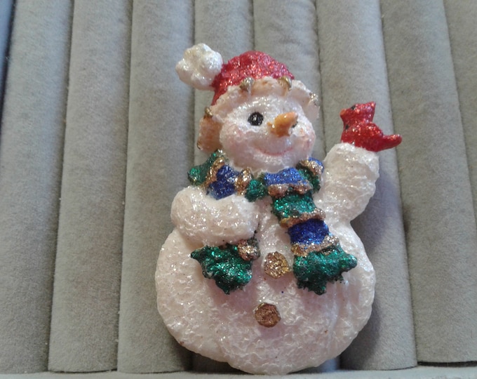 American Greetings Snowman with Cardinal, Unsigned