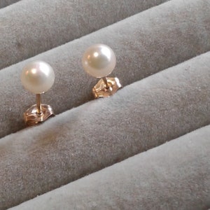 Akoya Pearl Studs with Unmarked Posts and Gold Filled Backs