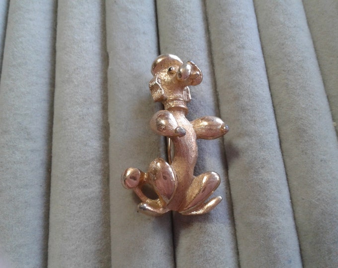 Sarah Coventry 1966 "Frenchie" Goldtone Poodle Pin, Signed
