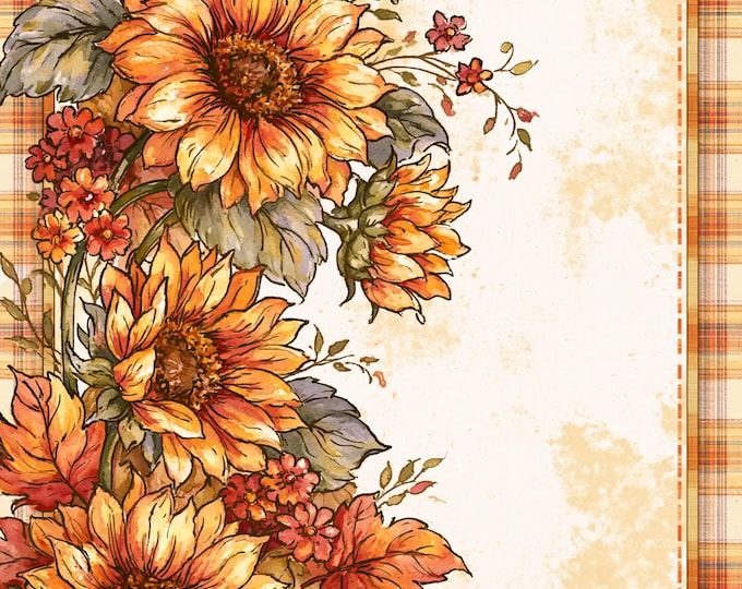 Sunflower Days Writing/Journaling Papers, Autumn Floral Background (Digital Download)