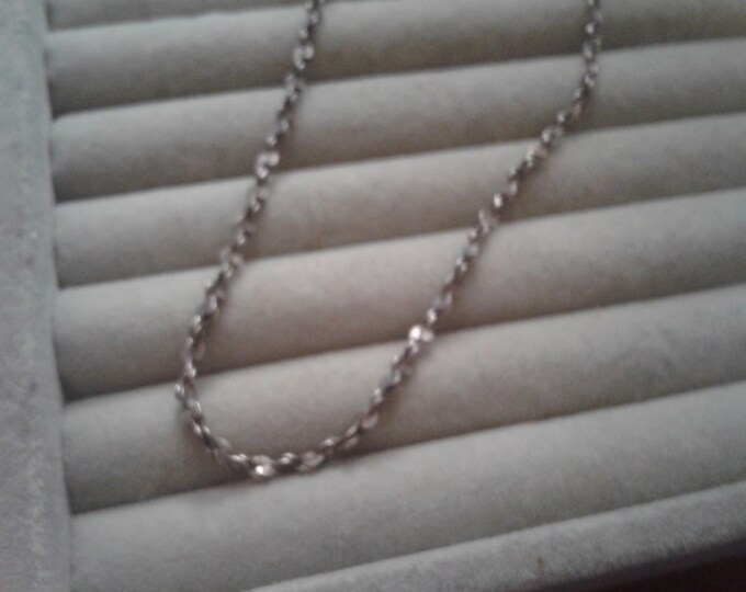Italy 925 Spiky Flattened Rope Chain, Marked