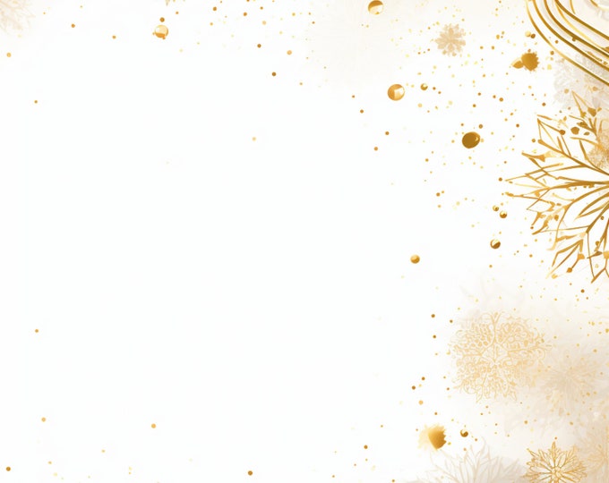 Five Shimmering SnowChristmas Winter Holiday Bordered Digital Papers/Backgrounds for Instant Download