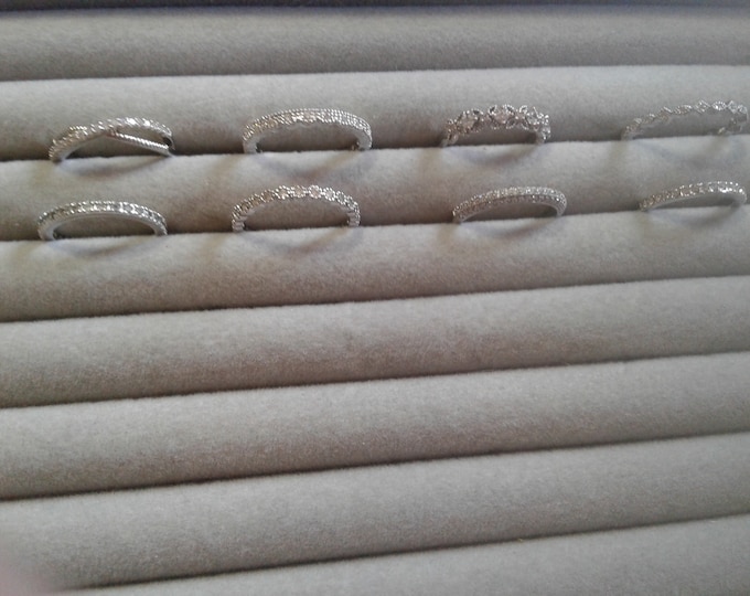 Selection of Silvertone and Cubic Zirconia Wedding Bands, Your Choice