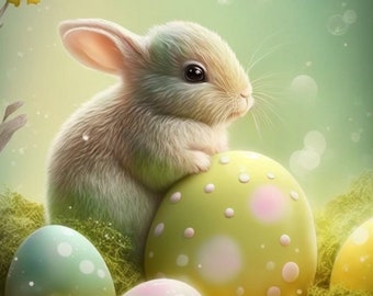 Five Beautiful Easter Backgrounds for Instant Download, JPG Files