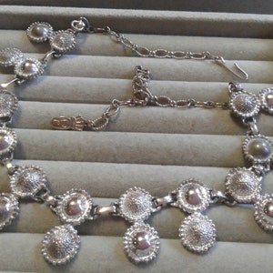 Emmons Silvertone &#39;Satelitte&#39; Choker with Hook Closure, Signed