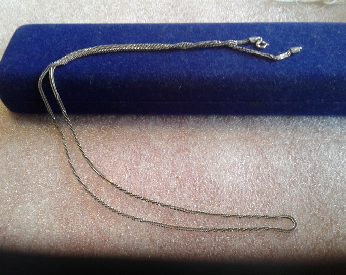 Sterling Silver Decorative Chain Necklace, 925 Italy