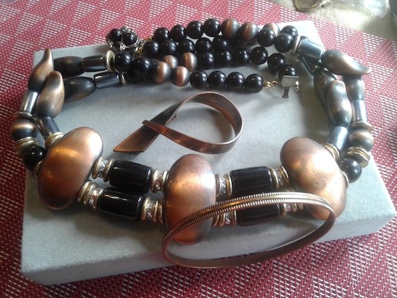 Dramatic Copper Value Bundle, Statement Necklace,… - image 1