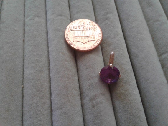 14K Rose Gold and Possible Iolite Pendant from a … - image 5