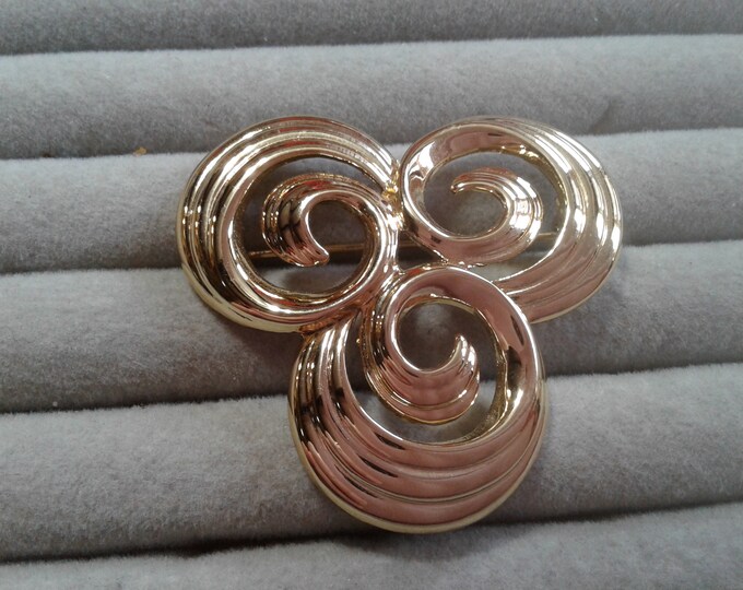 AJC Triskelion Brooch, Signed
