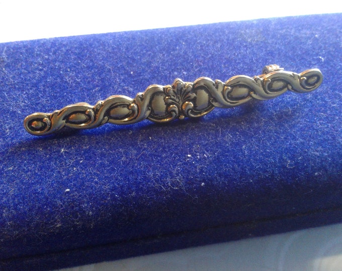 Sarah Coventry Victorian Revival Bar Brooch, Signed