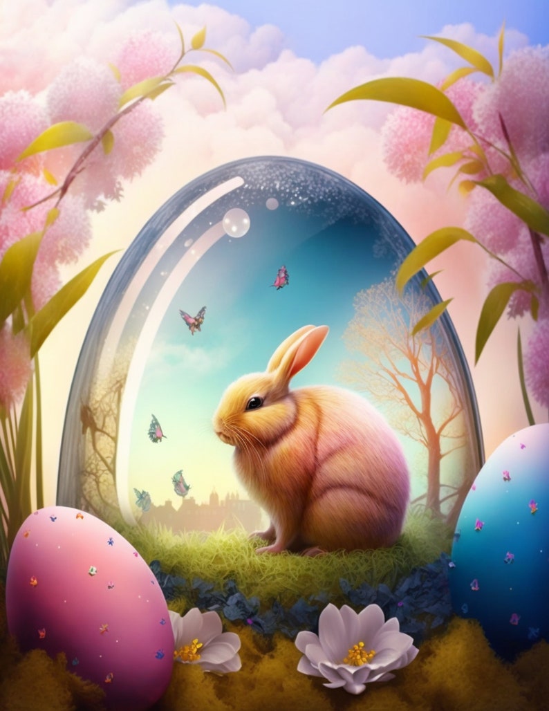 Five Beautiful Easter Backgrounds for Instant Download JPG Etsy