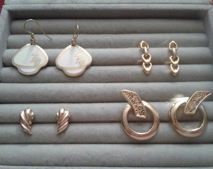 Vintage Goldtone Earrings, Your Choice of Hoops, Dangles, Enamels, and More