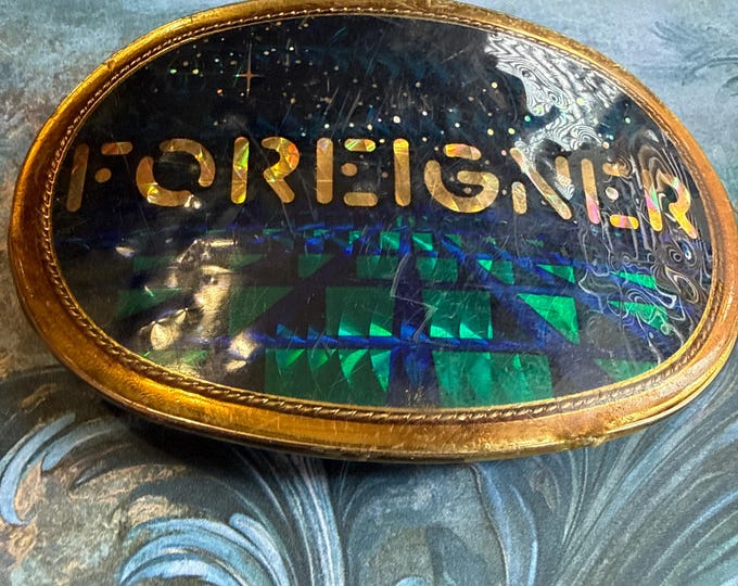 1978 Pacifica Foreigner Licensed Holographic Belt Buckle, Signed and Dated