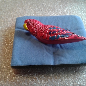 Tropical Colored Enamel Parrot Brooch