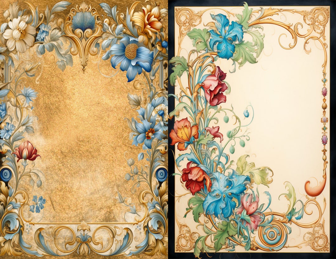 Pre-raphaelite Floral Collage Background/junk Journal Pages to Print at ...