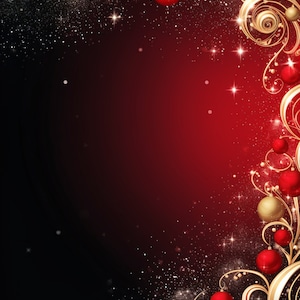 Cinque documenti/sfondi digitali con bordi per le vacanze invernali di Natale rosso scintillante per il download istantaneo